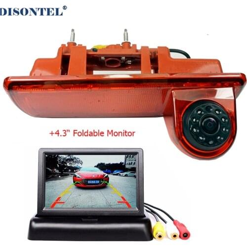 HD Car Brake Light Rear View Camera for Opel Vauxhall Vivaro Renault Traffic Reverse Camera With 4.3" LCD Monitor