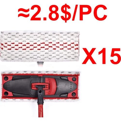 15PC Replacement For Vileda UltraMax Ultra MaT Spare Parts Accessory Microfiber Flat Spin Cloth Mopa HeadWashable Floor Mop Pad