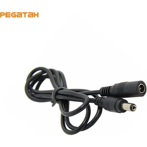 5PCS DC CCTV Extender Male to Female Barrel Connector power Extension Cord Cable 1M 100cm 3ft 5.5 * 2.1mm