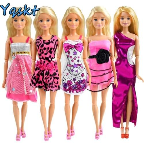 5 Pcs/lot Fashion High Quality Manual Homemade Princess Dress Doll Clothes Girl Toys Gift for 12 Inch Doll Clothes Accessories