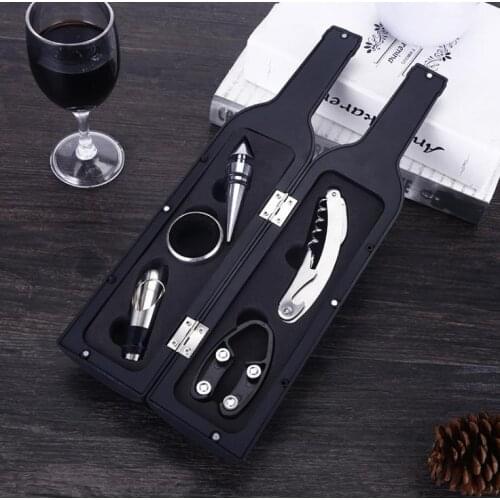 5 Pcs Wine Bottle Shape Openers Practical Multitools Corkscrew Novelty Gifts For Fathers Day With Box Kitchen Accessories SN3579