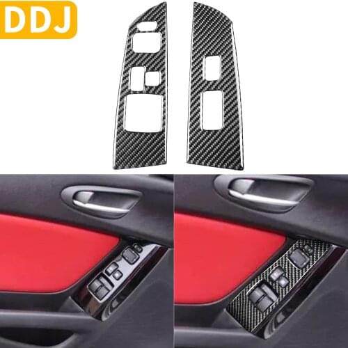 For Mazda RX-8 RX8 SE3P JM1FE 2004-2008 Accessories Door Control Window Lift Switch Panel Carbon Fiber Modified Interior Sticker