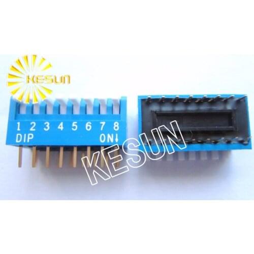 FREE SHIPPING 10PCSx 100% Original DPL-8B 8P 2.54mm Gold Plated Piano Keyboard Blue DIP Switch DPL-08B-V