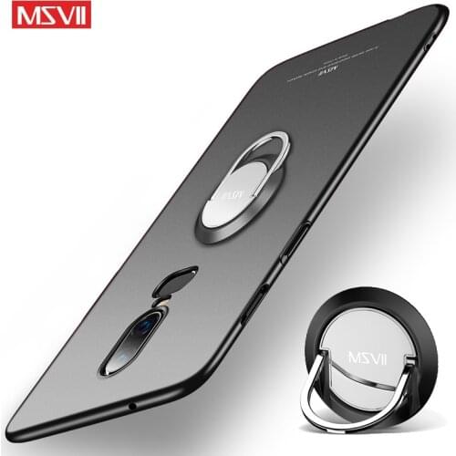 OnePlus 6 6T 5 5T Case Cover Msvii Slim Matte Coque For One plus 5 5 T 6 6 T Case Oneplus5 Ring Holder Cover For Oneplus6 Cases
