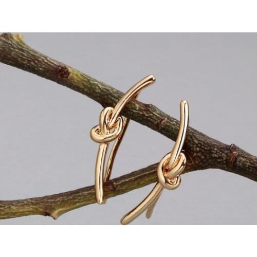 Cxwind Lovely Geometric Knot Earring Fashion Knot Design Climbe Earrings For Woman Girls Ear Jewelry Gift Boucle D'oreille Femme