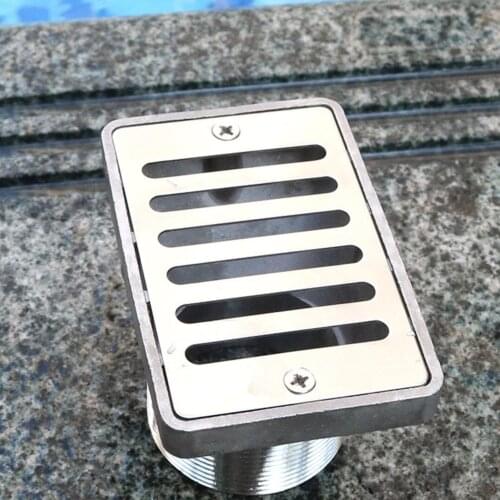 Swim Pool Floor Drain Spa Pool Stainless Steel Male Thread Drain Rust-proof Pool Wall Overflow Anti-blocking Grille Floor Drain