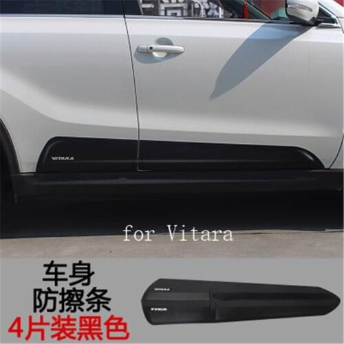 European version of the ABS body anti-rubbing the door of the door line lights light eyebrow trim for 2015-2018 Suzuki Vitara