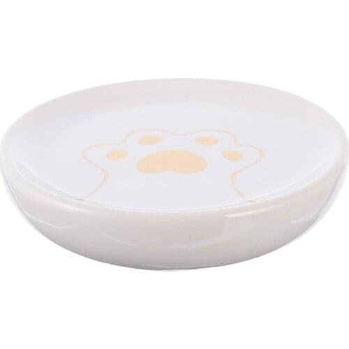 Ceramic Soap Dish Drain Soap Holder Cartoon Cats Claw Soap Dish Toilet Soap Dish