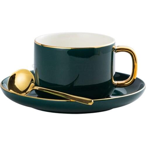 Phnom Penh coffee cup household ceramic cup and dish set afternoon tea cup dish spoon water cup flower tea cup