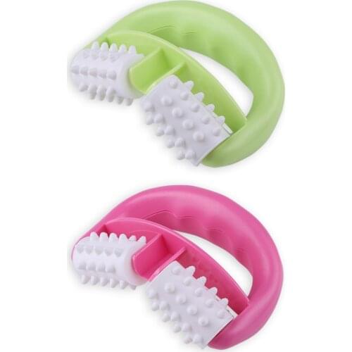 Massage Roller D-shaped Handheld Bath Shower Anti Cellulite Slimming Body Massage Brush
