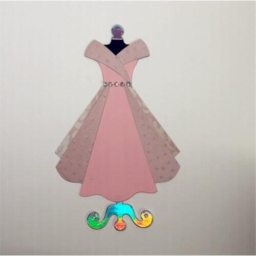 Woman Dress Frame Paper Metal Cutting Dies Stencils for DIY Scrapbooking Album Paper Card Decorative Craft Embossing Die Cuts