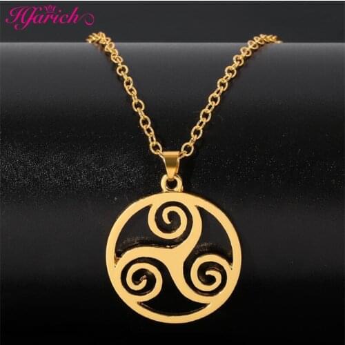 Fashion Teen Wolf Pendant Triskele Triskelion Irish Symbol Allison Argent Triple Spiral Necklace for Women Men Jewelry Best Gift