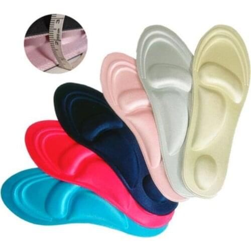 1 Pair 4D Breathable Sponge Soft Insole Massage Comfort Insoles Cushion Inserts Arch Support for Ladies High Heels Shoes Pad