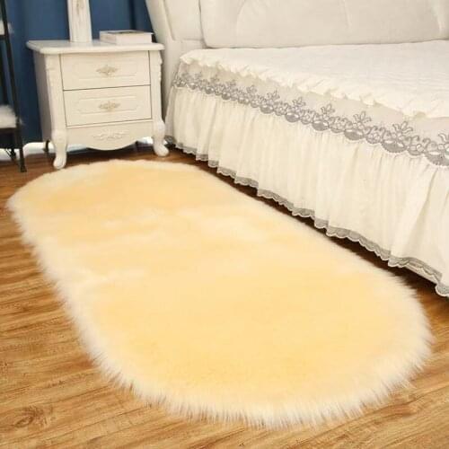 Soft Artificial Sheepskin Rug Cover Bedroom Mat Wool Warm Carpet Seat Textil Fur Area Rugs 60 * 150cm Room Decor