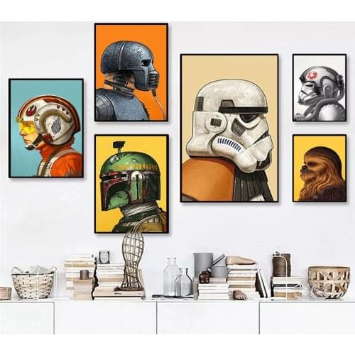 Star Wars Movie Diamond Painting Cross Stitch Kits Mosaic Warrior White Soldier Diamond Embroidery Full Square Drill Home Decor