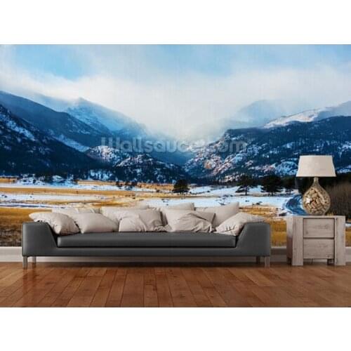 Custom landscape wallpaper,Mountains Winter Scenery,3D photo murals for living room kitchen bedroom wall waterproof wallpaper