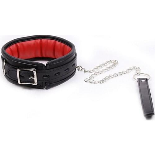 New Soft Sponge Leather Neck Collar Bondage Sex Flirting Foreplay Cosplay Erotic Toys Adult Games Sex Toys for Couple