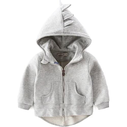 2020 Autumn children coat hoodies Boys girl cotton sweatshirt cartoon monster dinosaurs baby toddler kids clothes Windbreake