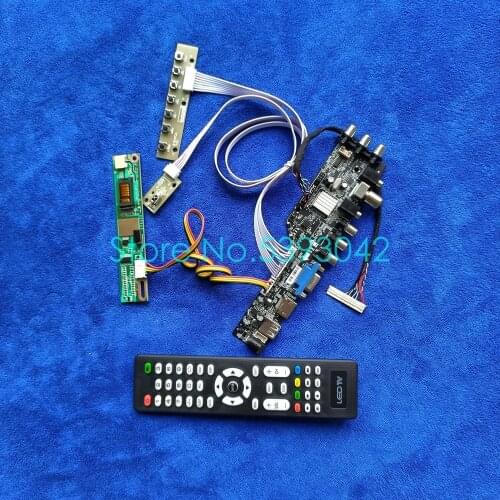 Fit N141X7/N141XA/N141XB/N141XC display 30 Pin LVDS signal digital DVB USB VGA AV 1-CCFL 1024*768 LCD controller board kit