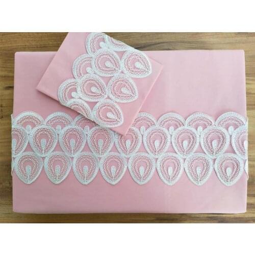 Land Of dowry French Laced Rüveyda Duvet cover set 6 Piece Powder