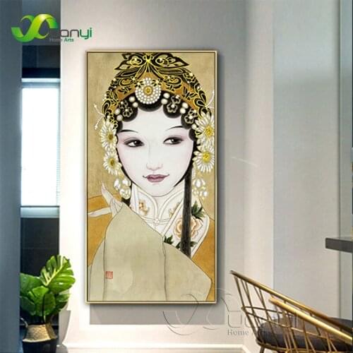 Beijing Opera Character Portraits Canvas Painting Poster And Prints On Canvas Wall Art Wall Picture For Room Home Decor Unframed