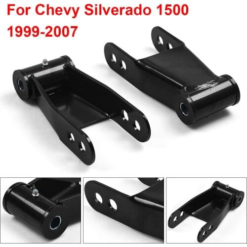 1" or 2" Adjustable Rear Drop Shackles Pair Lowering Level Kit For Chevy Silverado For GMC Sierra 1999-2007 For Ford F150 97-03