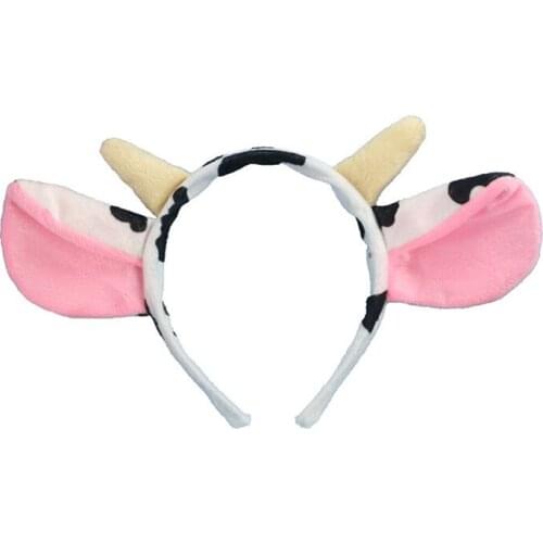 Party Props Creative Cow Milk Horn Ear Headband Animal Cosplay Costume Hair Band Party Props Gifts