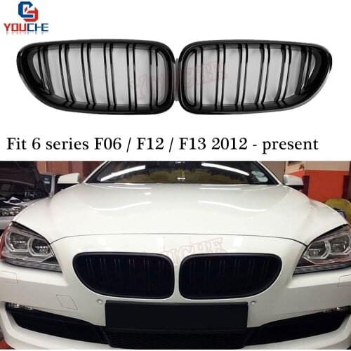 F06 Front Bumper Grille Mesh for BMW F12 F13 6 Series 2012-2018 640i 640d 650i M6 Gran Coupe Convertible Kidney Grill