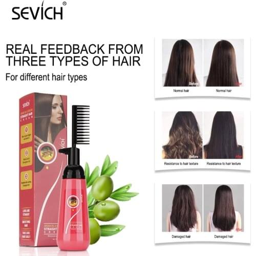 Sevich Collagen 150ml Hair Straightening Cream Smooth Silky Hair Keratin Repair Damaged Fast Hair Treatment Straightening