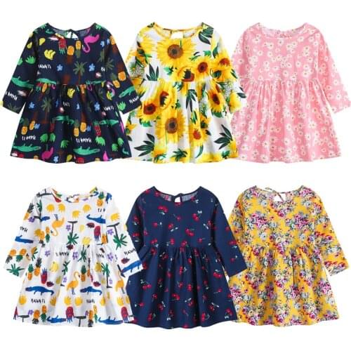 Spring Autumn Girls Dress Kids Long Sleeve Dresses Baby Girls Princess Dress Party Clothes Birthday Dresses Casual Kids Clothes