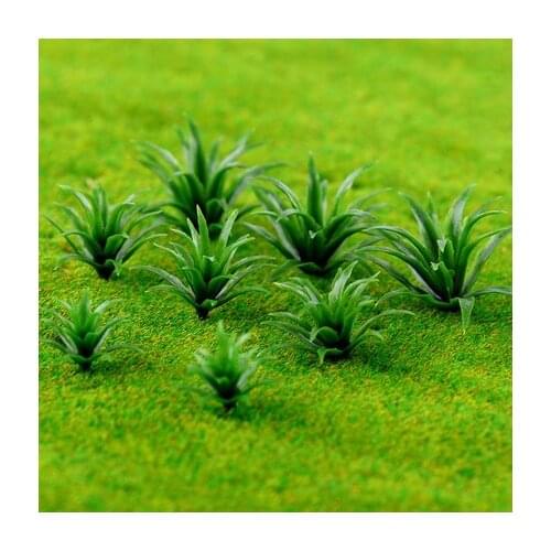 Building sand table model making material DIY handmade landscape plastic flower model flowers green grass small flowers sword le