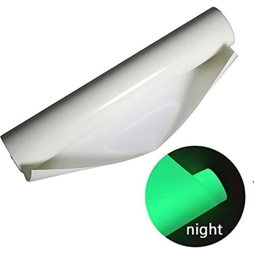 Glow in Dark Heat Transfer Vinyl 25cmx50cm Roll for T-Shirts, Hats, Clothing, Iron-on Heat Press Glow Green Blue