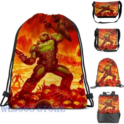 Funny graphic print shoulder Bags women Doom (4) Single shoulder backpack travel for men Gym Bag