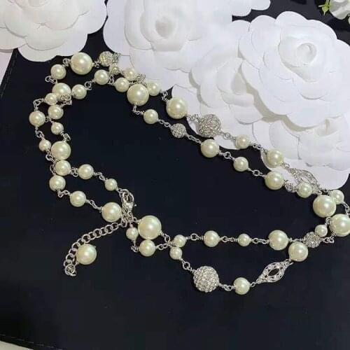 Top Quality Fashion Party Jewelry Pearls Necklace Luxucy Party Sweater Chain Vintage Chain Jewelry Neckalce