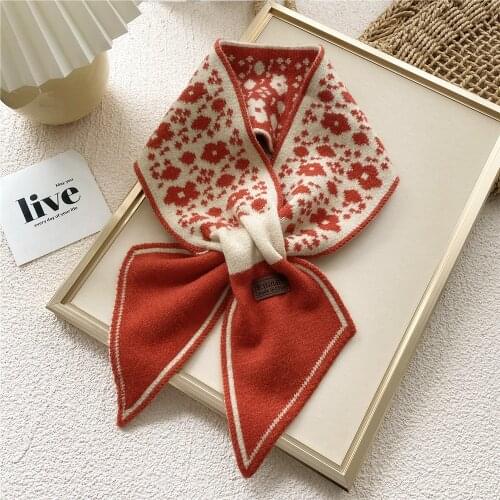 Women Casual Cross Keep Warm Straps Shawl Ladies Autumn Winter Scarf Soft Neck Scarf Girls Knitted Sweater Scarve D271