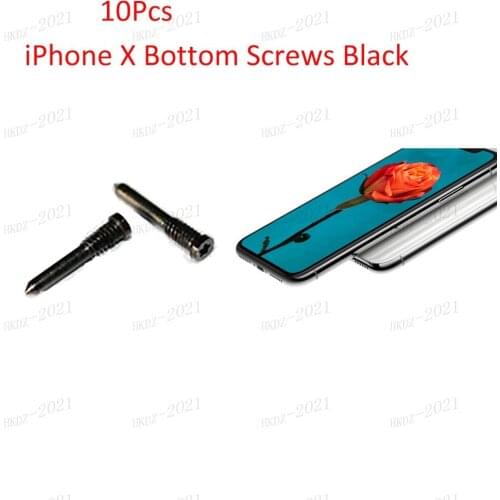 10Pcs Bottom Screws Pentalobe Replacement Torx Screw For Apple iPhone X 5.8" Black