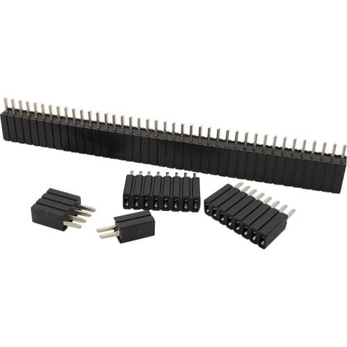10Pcs 1.27mm Single Row Pin Header Female PCB Board Connector Strip Pitch 1.27mm Pinheader Socket 2/3/4/5/6/7/8/9/10-50Pin