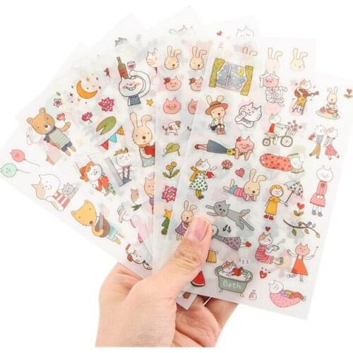 15pack/lot Creative Kawaii Miss Cat Diary Decorative Planner DIY Scrapbooking Sticker Index Seal Stickers Office School Supply