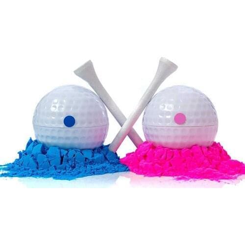 2Pcs Birthday Balls Lightweight Creative Portable Funny Smoke Powder Gender Reveal Powder Powder Golf Balls PROM Supplies