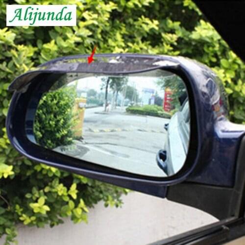 2pcs/set of car rearview mirror rain eyebrow shield flexible protection PVC fittings FOR Jeep Dodge Journey JUVC/Charger