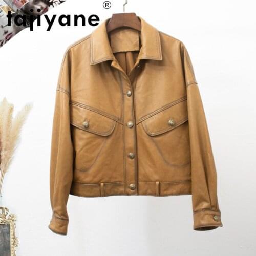 2021 Sheepskin Real Jacket Women Genuin Leather Coats Woman Clothing High Quality Coats Slim Vintage Femme Veste TN1996
