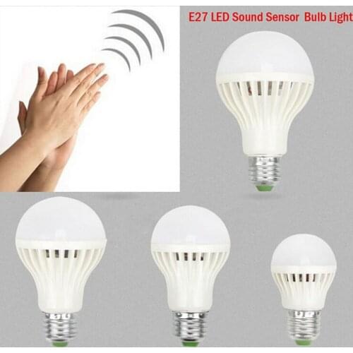 3W 220V Smart Lamp Passway Sound/Voice Sensor LED Bulb PIR Motion Induction Light For Door Stair lighting 2021 NEW
