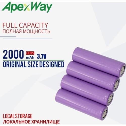40PCS 18650 3.7V 2000mAh Rechargeable Battery Purple [ Full Capcity ] for the assembly mobile power, notebook batteries, etc