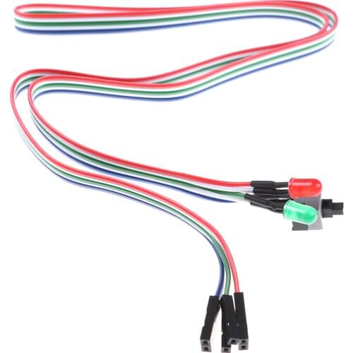 68cm Desktop Computer PC Case ATX Power On Reset Switch Cable With HDD LED Light