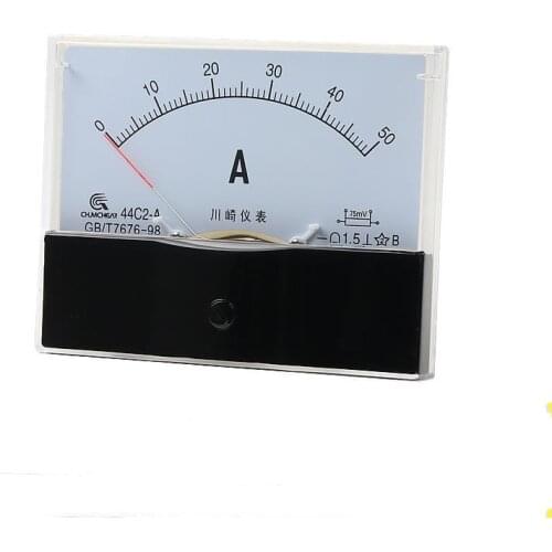 DC -30A-0-30A +-30A 50A Analog Ammeter Panel AMP Current Meter Gauge 44C2 Amperimetro Amperemeter