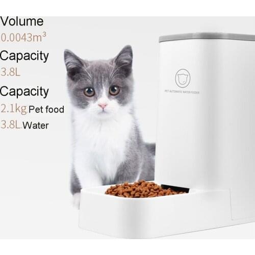 Pet Cat Dog Automatic Food Feeder Water Drink for Cats Feeding Bowl Dogs Food Drink Self-Dispensing Gravity Automatic Dispenser