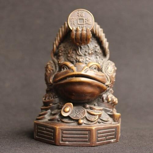Bronze crafts copper golden toad decoration home decoration living room desk Bronze decoration gift Gifts