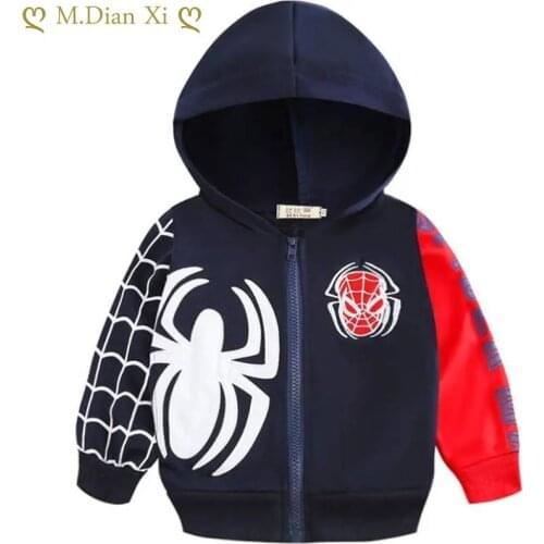Disney Spring and Autumn Cartoon Boys Baby Clothes Childrens Hoodie Long Sleeve Zipper Cardigan Jacket Jacket Tops