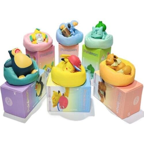 6 Pokémon, Pikachu, sleeping position, action figures, models, action figures, car accessories