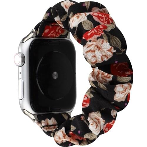 Scrunchie Elastic Watch Straps Watchband for Apple Watch Band Series 6 5 4 3 38mm 40mm 42mm 44mm for iwatch Strap Bracelet 6 5 4